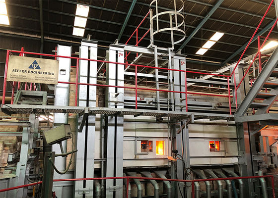 satın al 120TPD Doğal gaz cam erime fırını Özel konteyner cam ateşli malzeme online manufacture